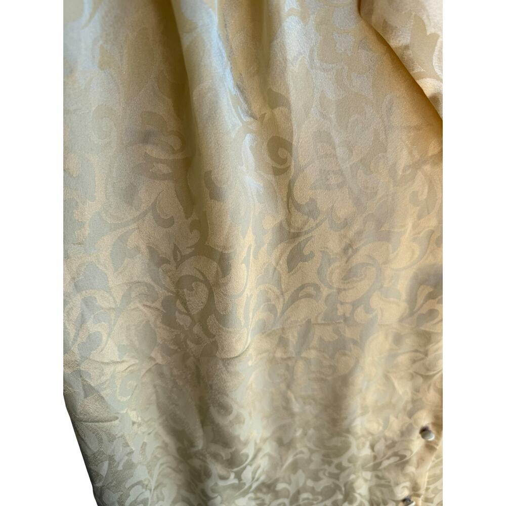 Vintage Christian Dior Lingerie Yellow Jacquard Night Shirt Boyfriend PJ M - Picture 4 of 12